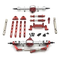 KOShobby MN82 LC79 Metal Upgrade Parts - Front & Rear Axle Assembly, 4-Link Suspension & Driveshaft 