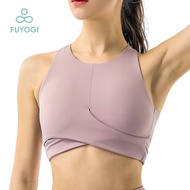 FUYOGI Sports Bra Women Cross Shaped Shockproof Running Fitness Push Up Bra Yoga Bra