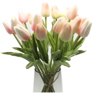 20 Pieces And 2 Colours Per Set, Light Pink-and Champagne Artificial Flowers Tulip-Decoration For Wedding Decoration Indoor And Outdoor Tulips GOULD