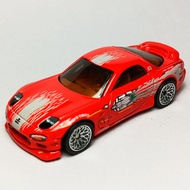 HotWheels HotWheels MAZDA RX7 Speed Sports Car Red Rare Rubber Tire MAZDA RX-7