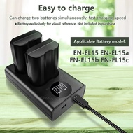 El15a El15b El15c Lcd Dual Charger For Nikon Z6 Z7 D750 D850 D7000 D7100 D7200 D7500 D500 D600 D610 
