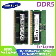 หน่วยความจำแล็ปท็อป SAMSUNG DDR5 SODIMM RAM 32GB 16GB 8GB 4800MHz 5600MHz หน่วยความจำโน้ตบุ๊ก PC5-34