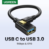 UGREEN สายเคเบิล USB C OTG Cable USB C Adapter Type C to Female USB 3.0 Adapter สำหรับ Xiaomi Redmi Note 7 Huawei mate9/mate 10/P9/P10 Xiaomi 5 MAX 2 Samsung S8 Plus MacBook LG V20 G5 G6 OnePlus 5T Oneplus 3 Model: 30701