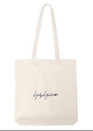 Yohji Yamamoto 山本耀司 棉 白色 LOGO 簽名 托特包 肩背包 側背包 單肩包 tote包 手提包