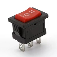MERAH ROCKER SWITCH ON OFF ON 3 PIN RED SWITCH 10X15MM