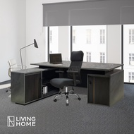 Livinghome FurnitureMall โต๊ะทำงาน 180 cm.+โต๊ะข้าง รุ่น SIGMA