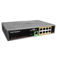 BV-Tech 9 Port PoE+ Switch (8 PoE+ Ports | 1 Uplink Port) – 120W – 802.3af/at