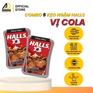 COMBO 5 Kẹo Ngậm Halls 4 Vị - BẠC HÀ - CHANH TƯƠI - MIXED BERRY - DƯA HẤU - Hộp 126g