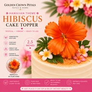 Gumamela Orange edible flower cake topper Gumpaste Flower sugar flowers edible flower