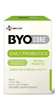 CJ Wellcare BYOCORE Daily Probiotics (60g, 30 Servings) - Digestive Health for Family. Plant-Derived
