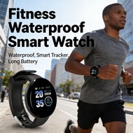 1.44 Inches Sports Watch D18 Color Round Smart Watch Step Heart Rate Sleep Watch Monitor Pressure Bl