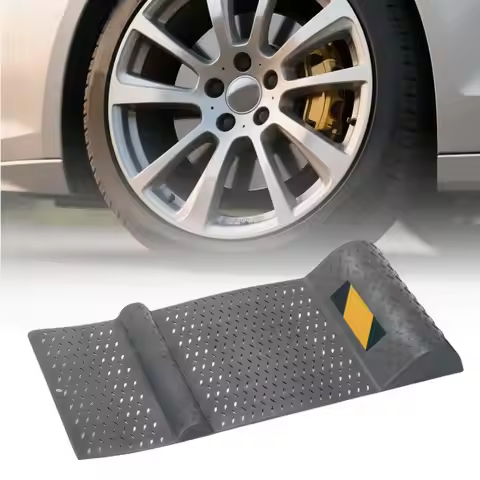Non-Slip Garage Car Parking Mat Auto Wheel Chock Positioning Stopper Pads Garage Parking Aid Auto Ti