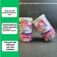 PTFE Hydrophobic Filter (Water Resistant) Syringe Filter 25mm 0.22um LAB HA NOI - C0000612