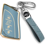 For Lexus Key Fob Cover Fit for 4 Buttons TPU Full Cover for Lexus ES350 ES300h UX200 LS500 LS500H L
