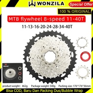 Wake Sprocket 8 Speed 11 - 40T Silver Gear Cassette Sepeda MTB