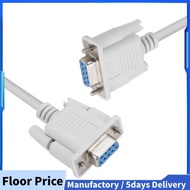 1PC 5ft F / F Serial RS232 Null Modem Cable Female to Female DB9 FTA  Connection 9 Pin Data COM Cabl