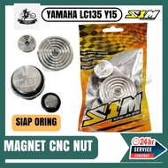 YAMAHA LC135 Y15 Y16 MT15 R15 SRL110 Magnet Nut CNC Silver Chrome Engine Screw S1M