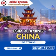 eSIM China 1 GB Data | 7 Days | eSIM Roaming | eSIM Travel | eSIM Cina