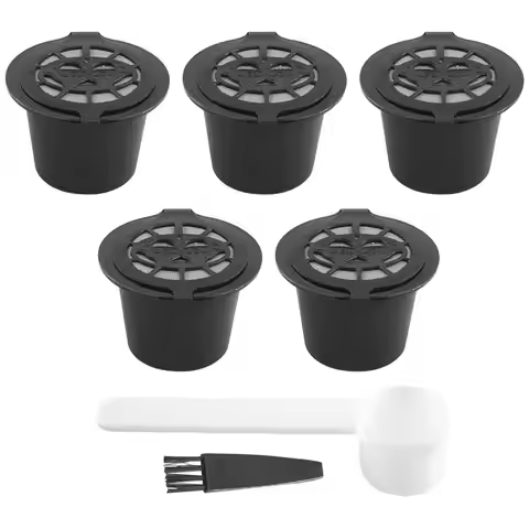 Kitchen Appliance 5 Reusable Nespresso Capsules Refillable Coffee Capsule Filter With Nespresso Coff