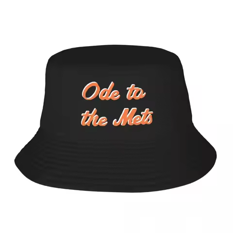 Retro Design，The Strokes 'Ode To Mets' Design Bucket Hat Hard Luxury Brand New In Woman Men's