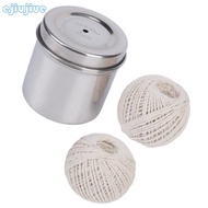 cc 2 Pack Kitchen Cooking Twine with Steel Dispenser Cotton Butcher String for Turkey Trussing Roast