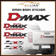 Car Sticker ISUZU DMAX Body Side Front Rear Decal 4x4 DMAX 07 Commonrail Accessories