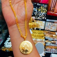 ELIZABETH Coin Necklace 60cm Chain LengthElizabeth
