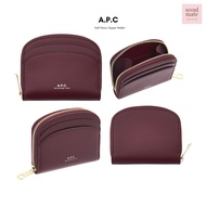 [ from South Korea ] APC Half Moon Zipper Wallet Burgundy F63437 GAE