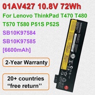 FOR LENOVO ThinkPad Laptop Battery Compatible with T470 T480 T570 T580 P51S P52S A475 A485 SB10K9758