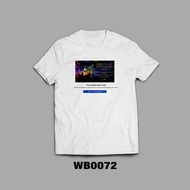 PUTIH Unisex DISTRO CLOTHING T-SHIRTS FOR MEN WOMEN COLDPLAY WAR TICKET WHITE XS - 6XL