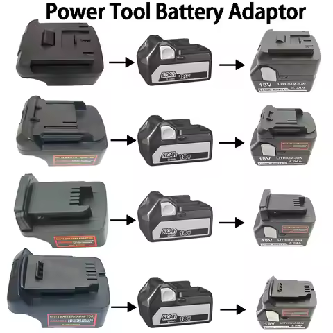 Battery Adapter for Hitachi&Hikoki 18V Lithium Batteries To Use Work for Makita/DW/Milwaukee/Bosch 1