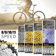MALCOLM Bike Chains Hybrid Cycle Durable Half Hollow Chain 8/9/10 11 speed Mountain Bike Road Bike B