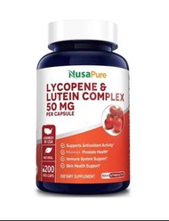 美國NusaPure Lycopene番茄紅素+葉黃素複合配方50亳克, 200粒膠囊