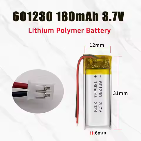 601230 Battery 180mAh 3.7V 701230 Li Po Lithium ion batteries Polymer for Bluetooth Headset Tws Reco