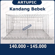 GANTUNGAN Galvanized Wire Duck Cage with Duck Feeder Hanger