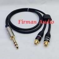 DV16 }} Canare Audio Cable 1mtr Jack Akai 6.5mm Stereo Male To RCA Female