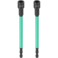 HARFINGTON 2pcs Nut Driver Drill Bit 11/32 Inch Socket 1/4" Hex Shank 6" (150mm) Extra Long Magnetic