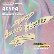 Aespa signature sticker Transparent sticker ttd signature kpop girlgroup idol karina winter ningning giselle