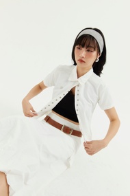 DEARDARLING ALEXIS NYLON SHIRT เสื้อเชิ้ตผ้าไนล่อน กระดุมหมุด