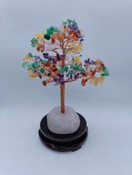 水晶樹 彩色天然水晶創作 招財水晶