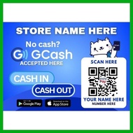 ☑ ◸ PRINTFAIRY LAMINATED SIGNAGE FOR GCASH BUSINESS GCASH QR/GCASH FEE RATES