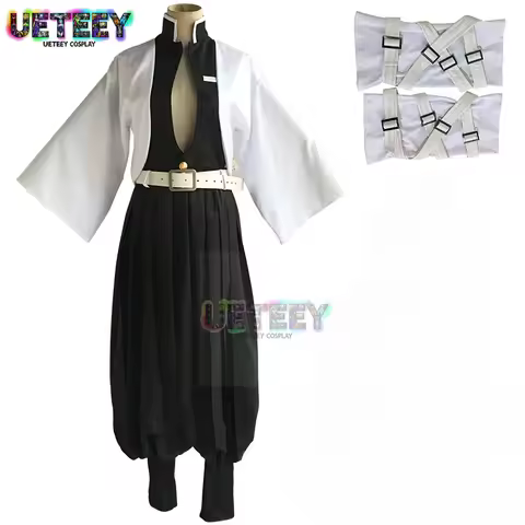 UETEEY Anime Shinazugawa Sanemi Costume Shinazugawa Genya Kimono Kendo Suit Anime Clothes