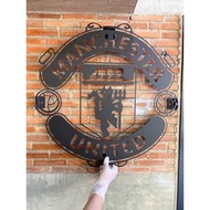 Man United Logo Sign 1.5 Mm Steel Perforated Ready To Paint 60*60 Cm.
