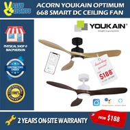 YOUKAIN by Acorn Optimum 668 DC Smart Ceiling Fan Smart Life Google Alexa Compatible YJ-668 46 / 52 inch Optional Light