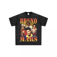 Cross-Border American Retro Bruno Mars Bruno Mars Printed Short-Sleeved T-Shirt Heavy Small Neckline