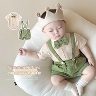Baby Overalls Suit Summer 0 One 1 Year Old Boy Clothes Handsome Toddler Summer Dress One Year Old Dr