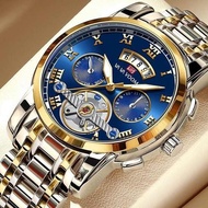 jam tangan lelaki jam tangan lelaki original 100% Jam tangan baharu 2024 jam tangan kuarza automatik lelaki jam tangan kalis air fesyen dan jam tangan lelaki serba boleh trend perniagaan