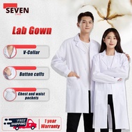 Lab Gown White Coat Long Sleeve Doctor uniform Doc coat Unisex S-XXXL All Size lab coat lab coat whi