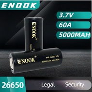 Enook 18650 3600mAh 35A 3.7v  26650  5000mah  60A  3.7  Rechargeable battery lithium ion battery （Re