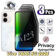 For Vivo Y500i 5G 3PCS Anti-Privacy Hydrogel Films For Vivo Y500i  Y500 Pro VivoY500i VIVO Y 500 i V